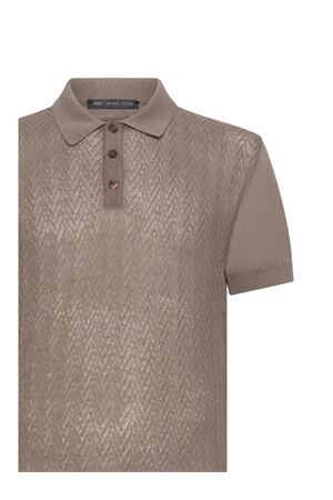 Mud-brown cotton knit Polo shirt LOW BRAND | LM26015M063